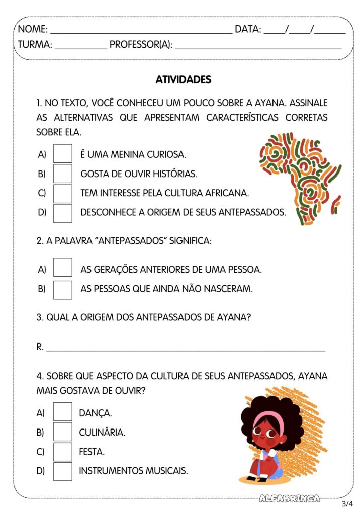 Atividades Dia da Consciência Negra - Alfabrinca