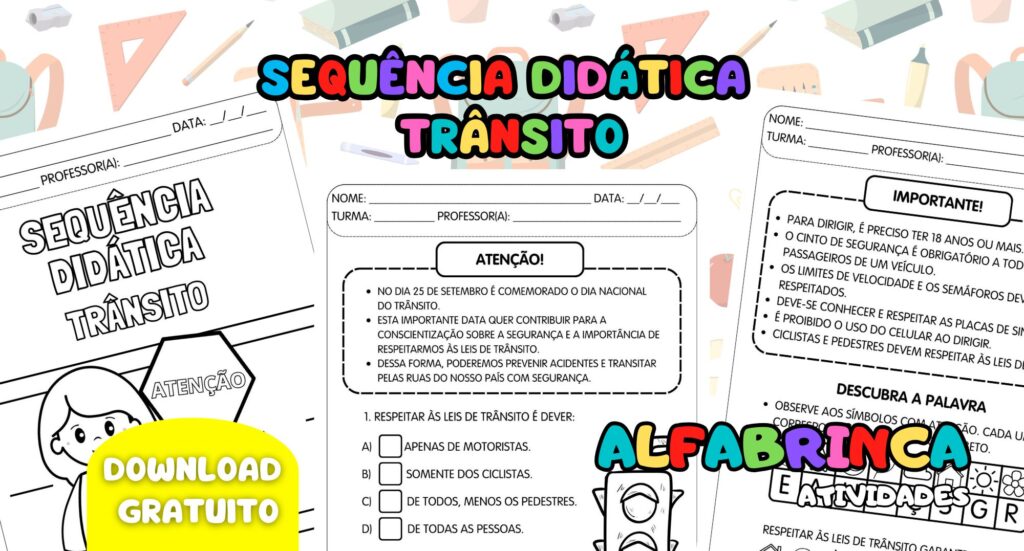 Sequência didática - Trânsito - Alfabrinca