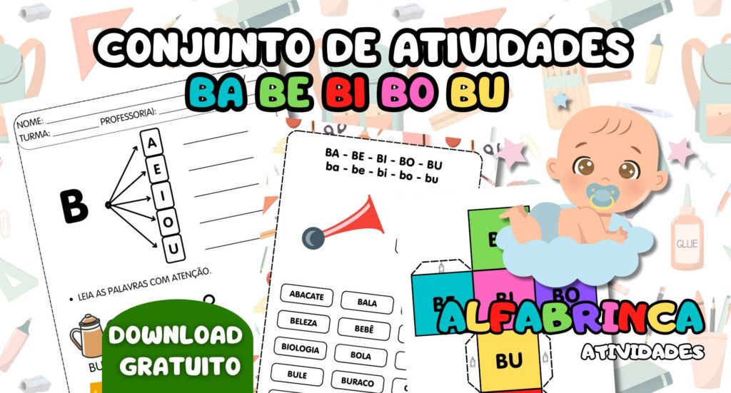atividades ba be bi bo bu - Alfabrinca