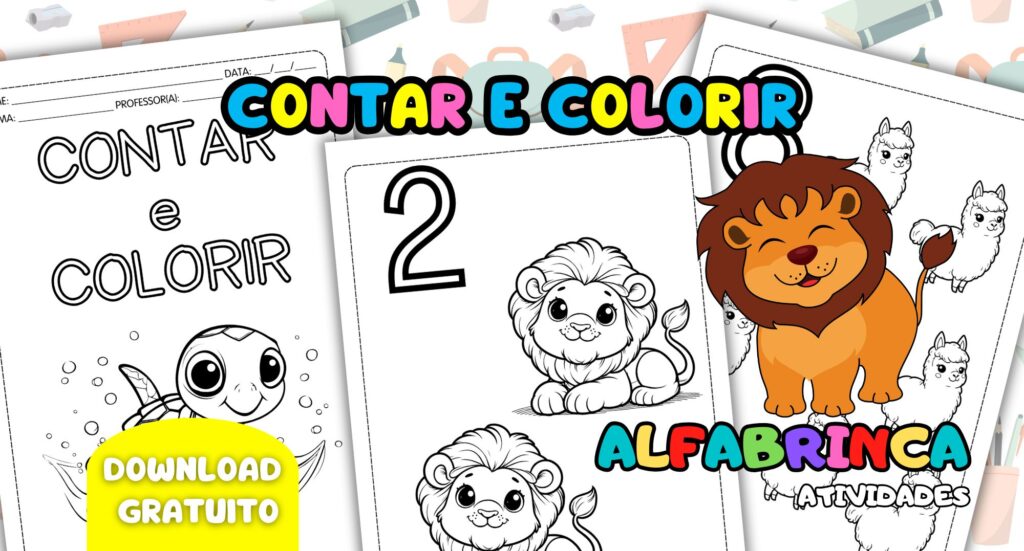 atividade alfabrinca contar e colorir