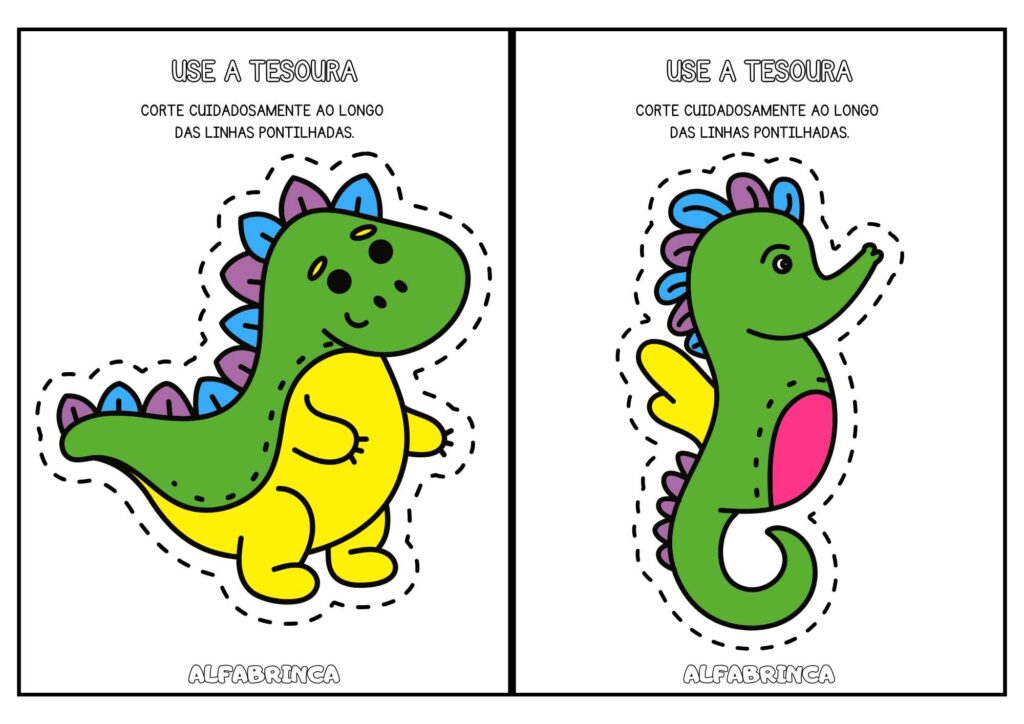 Usar a tesoura - Atividades de Arte - Alfabrinca