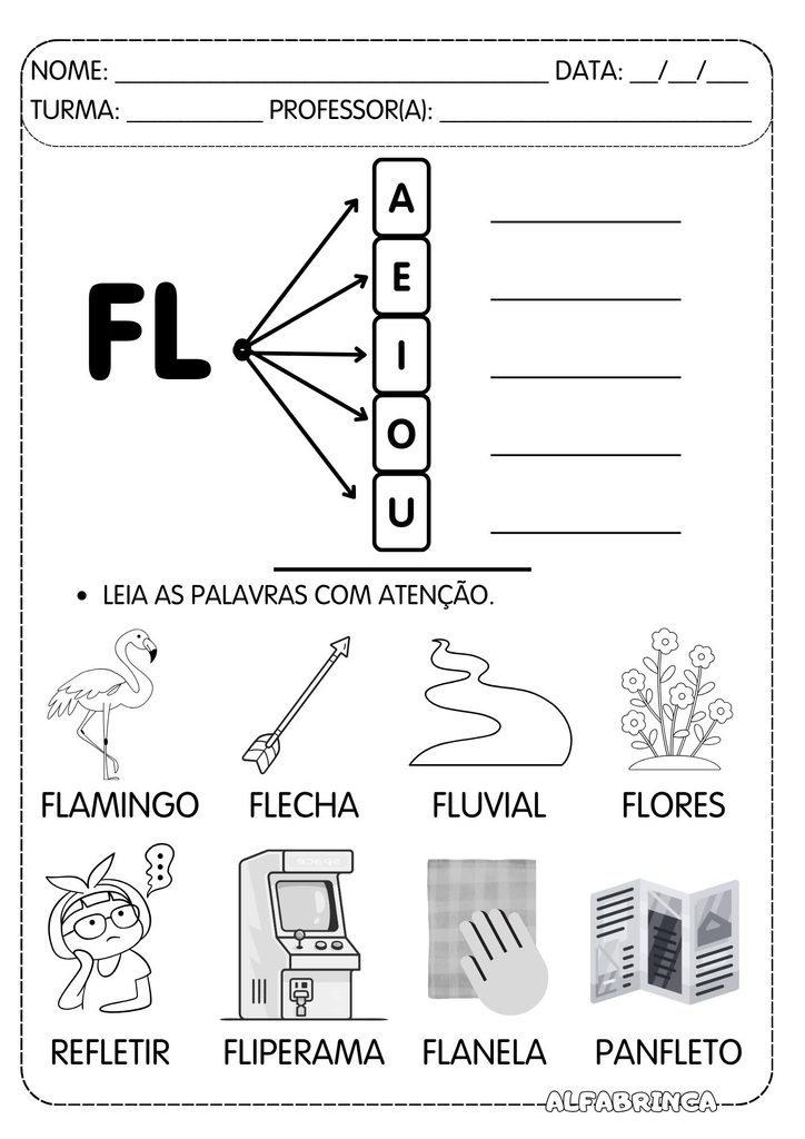 Atividades com FL – FLA, FLE, FLI, FLO e FLU
