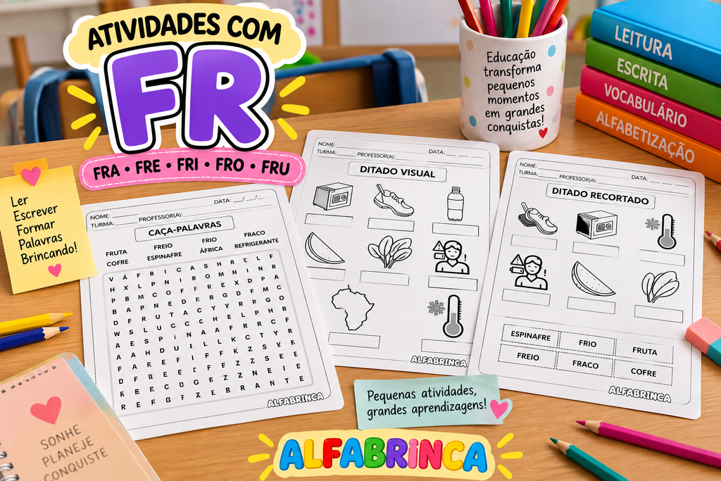 Atividades com FR para Alfabetização – FRA, FRE, FRI, FRO e FRU