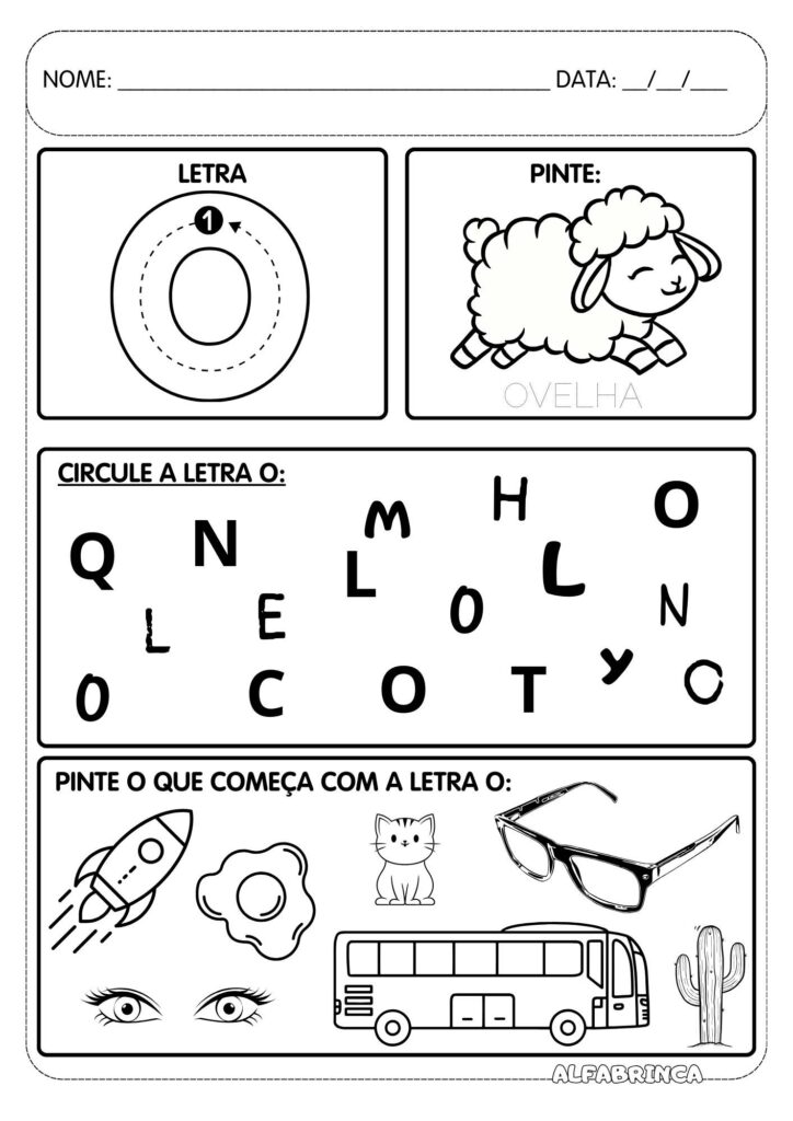 Atividades com letras do alfabeto para imprimir - Educacao infantil - Alfabetizacao