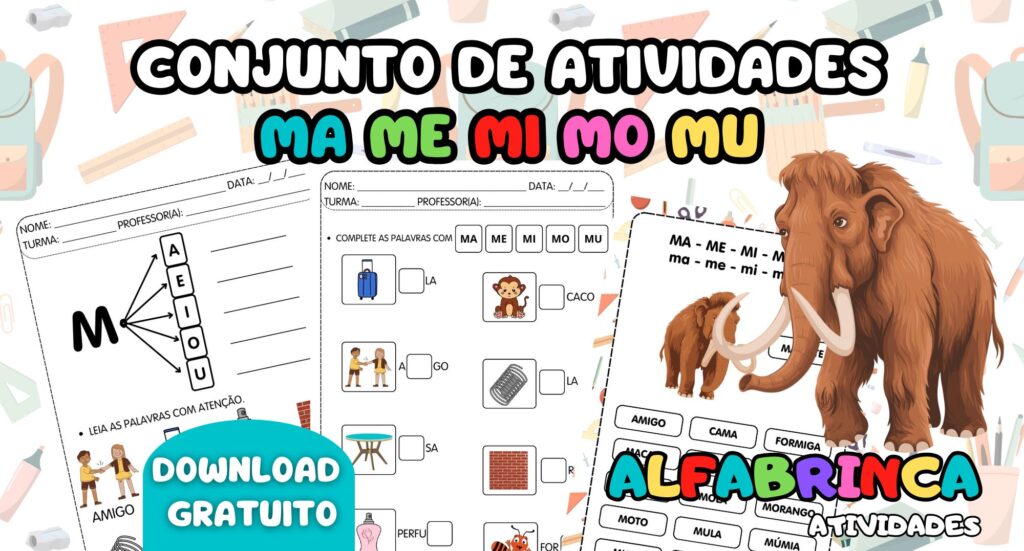 Atividades Ma Me Mi Mo Mu para imprimir