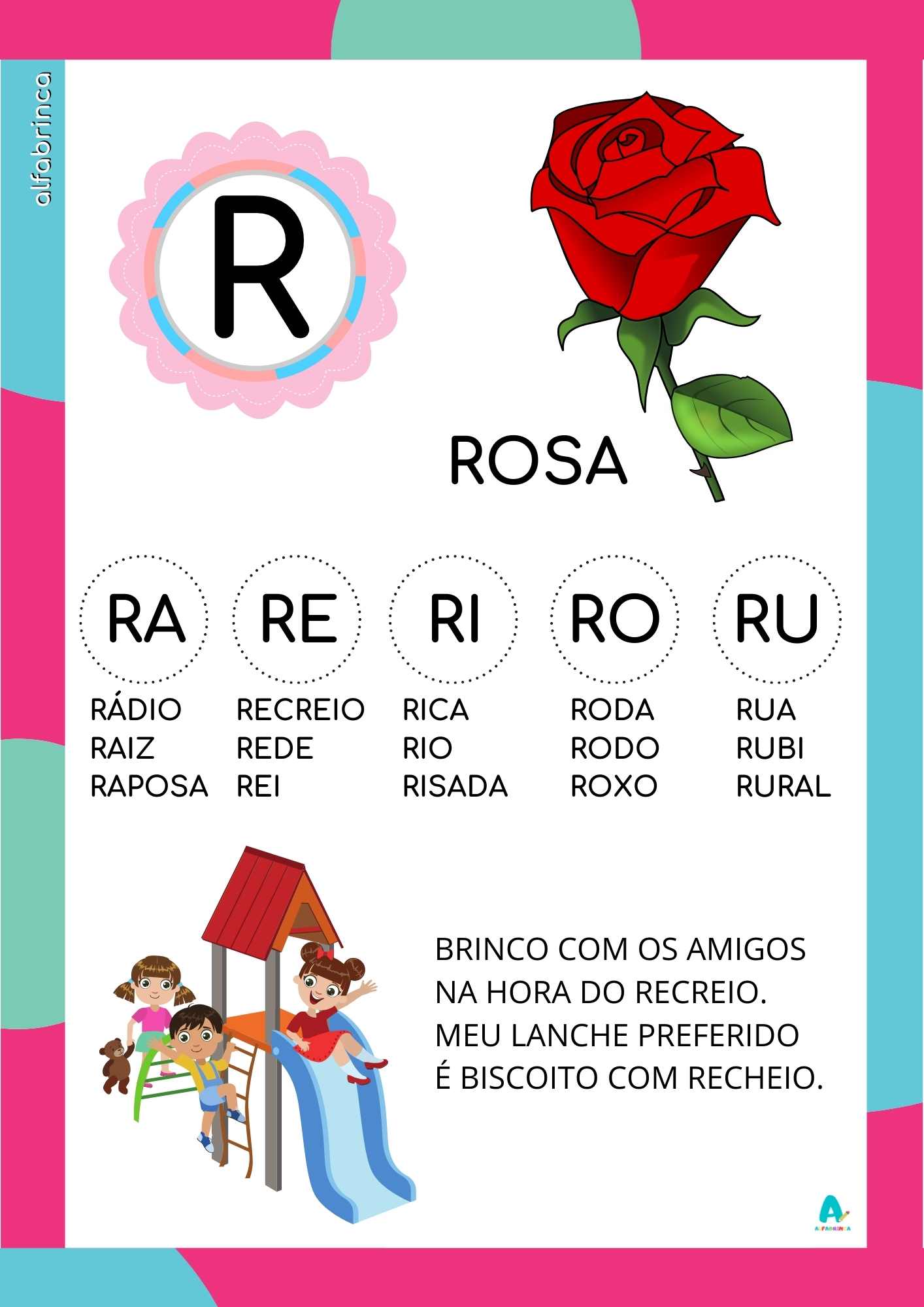 Fichas de Leitura com Letras do Alfabeto para Imprimir – Palavras ...