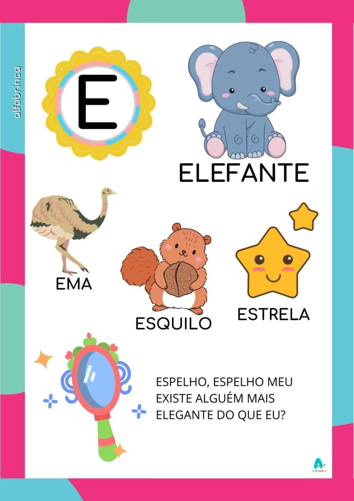 Fichas de leitura para imprimir com letras do alfabeto, palavras, imagens e rimas infantis. Alfabetização divertida e lúdica para crianças!