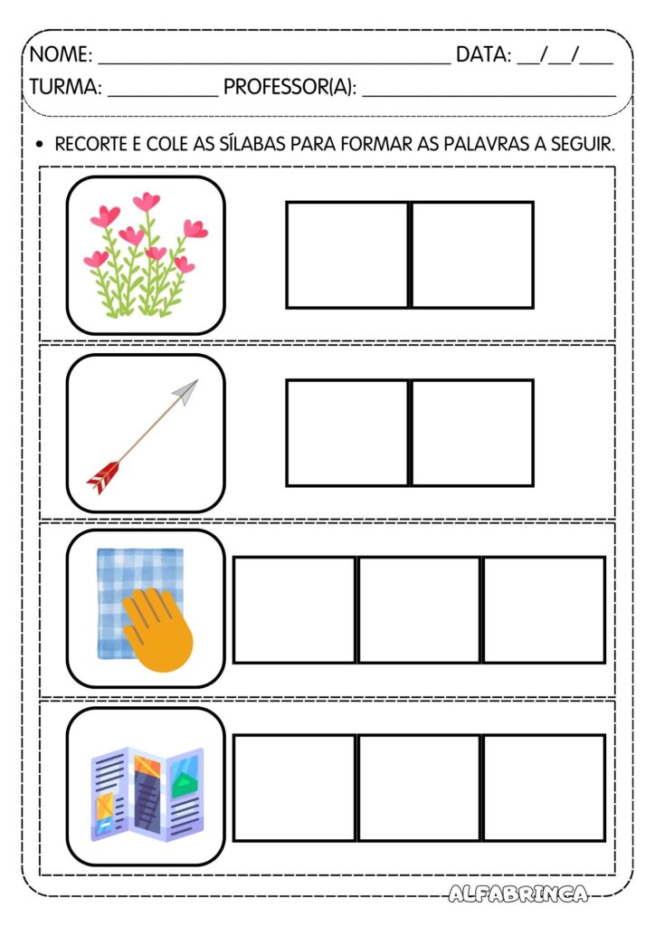 Atividades com Sílabas Complexas FL prontas para imprimir