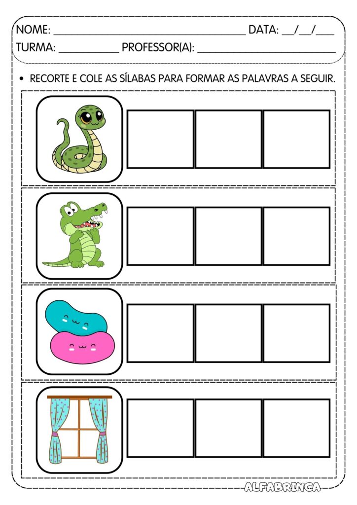 ja je ji jo ju - atividades para imprimir