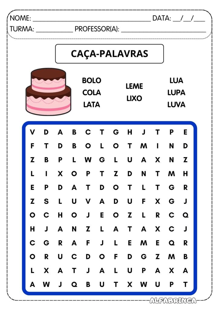 Atividades para imprimir - La Le Li Lo Lu