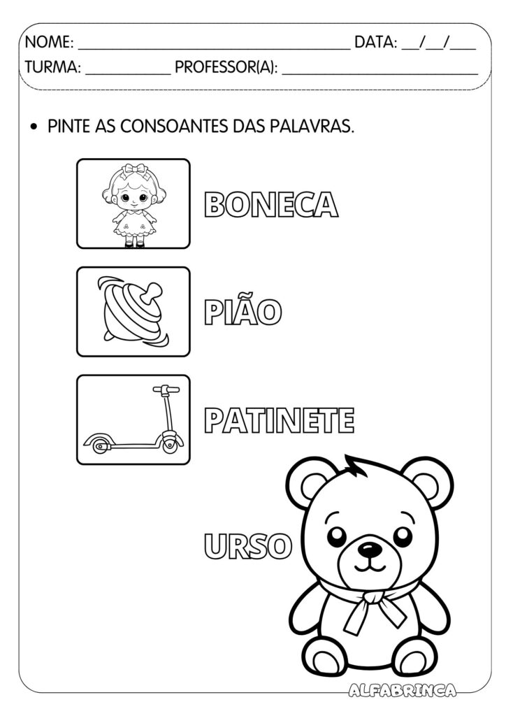 Dia das Crianças - Sequência didática para imprimir