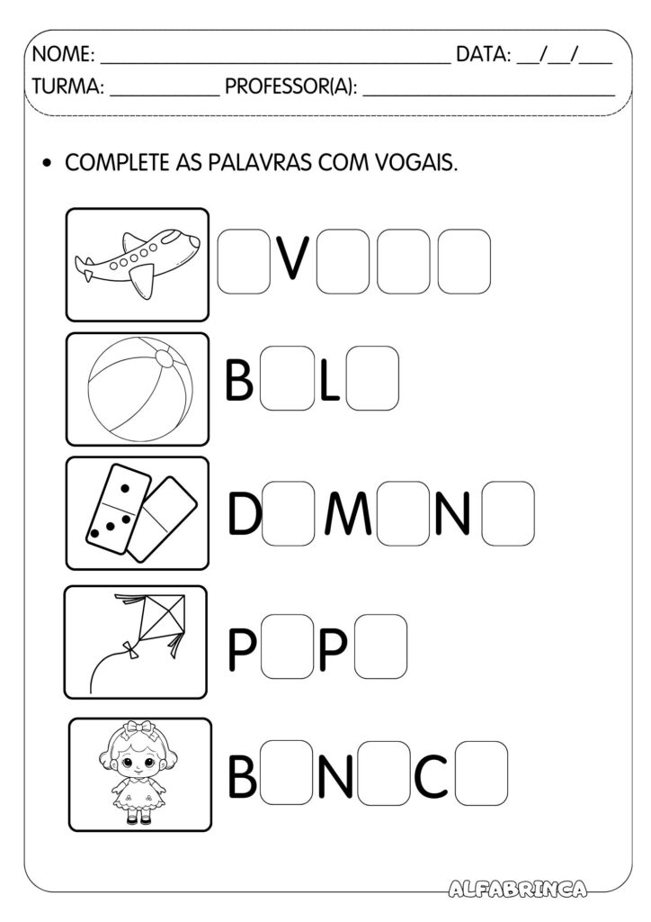 Dia das Crianças - Sequência didática para imprimir