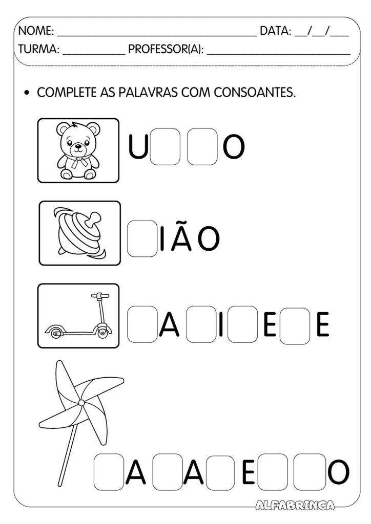 Dia das Crianças - Sequência didática para imprimir
