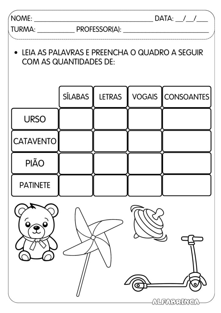 Dia das Crianças - Sequência didática para imprimir