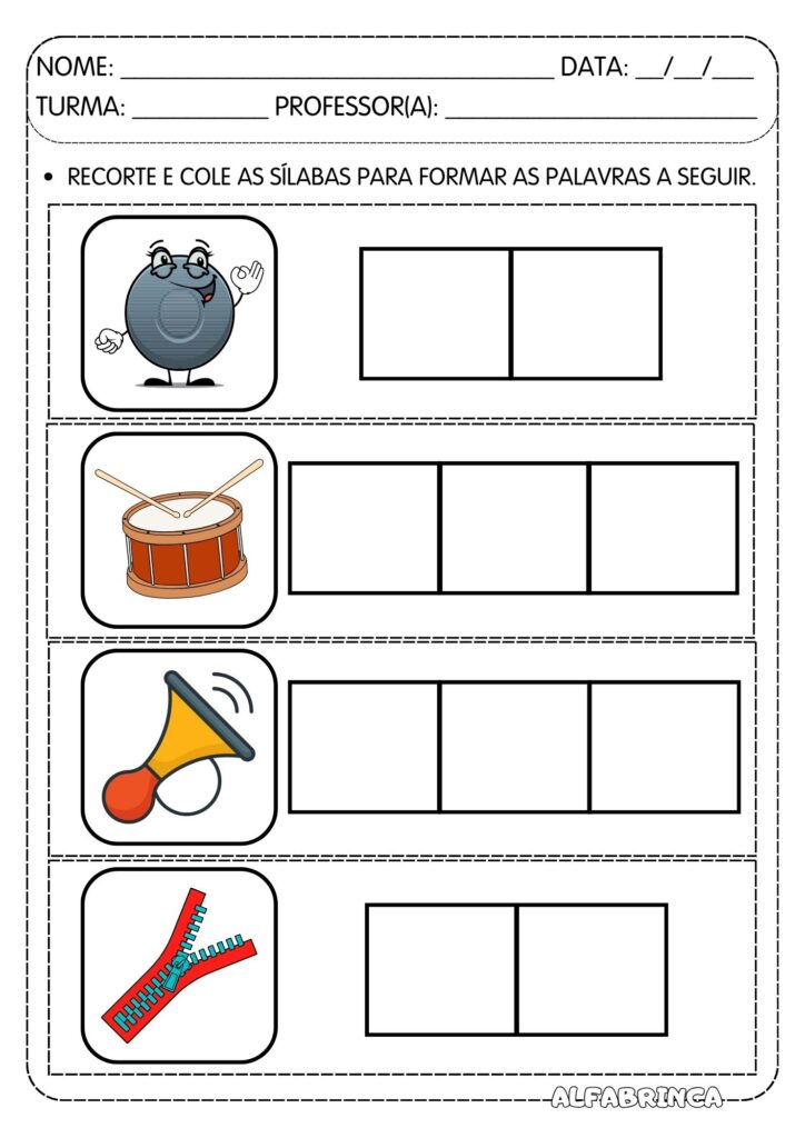 Atividades Za Ze Zi Zo Zu - Prontas para imprimir