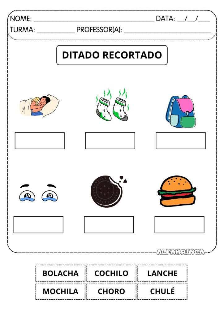 Atividades Cha Che Chi Cho Chu - Família silábica CH para imprimir