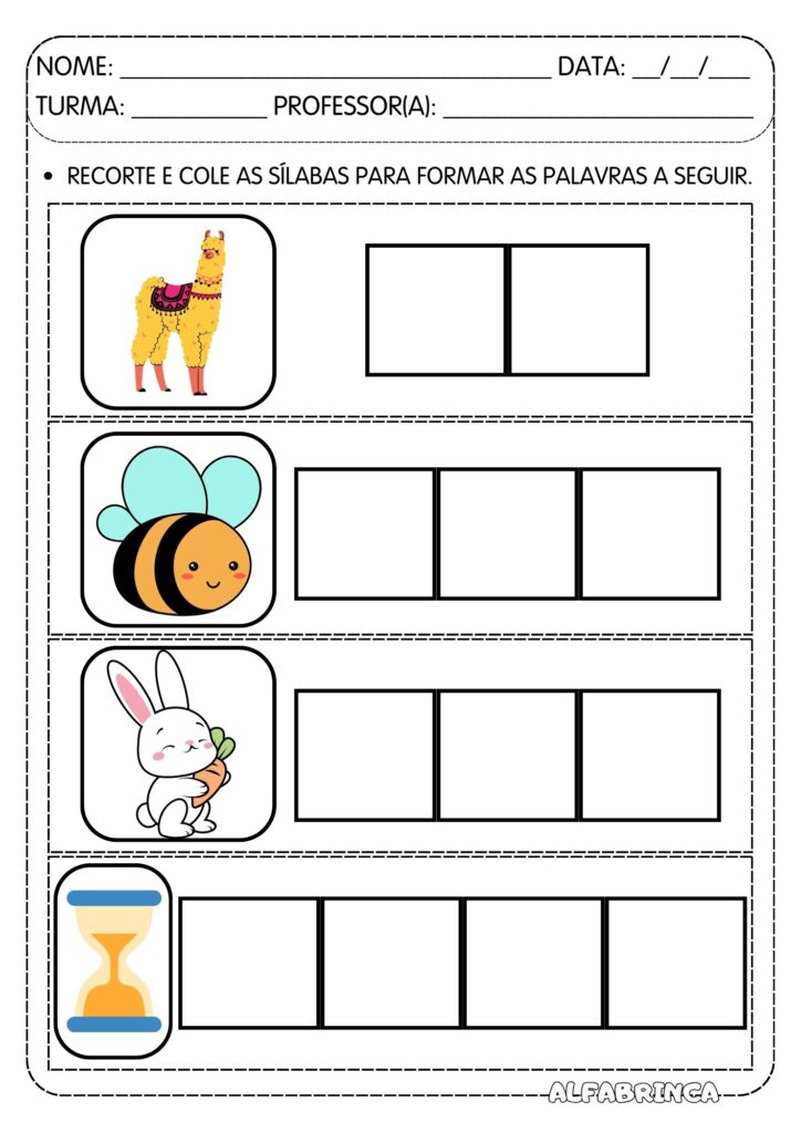 Atividades Lha Lhe Lhi Lho Lhu - Sílabas complexas para imprimir
