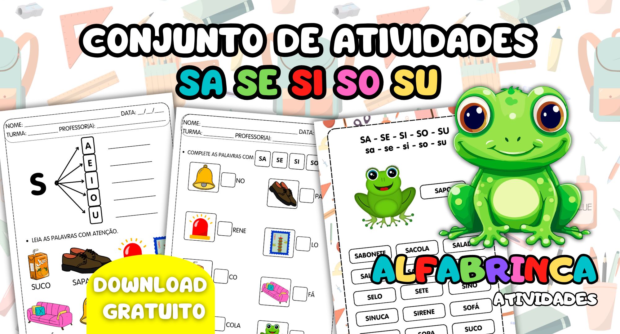 Atividades Sa Se Si So Su - Atividades prontas para imprimir - Família ...
