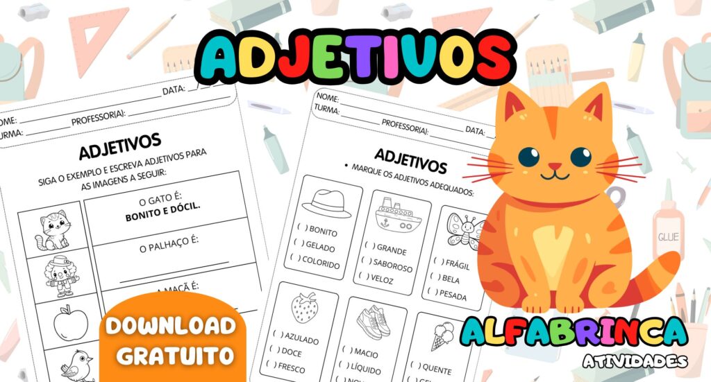 Adjetivos - Atividades para imprimir 