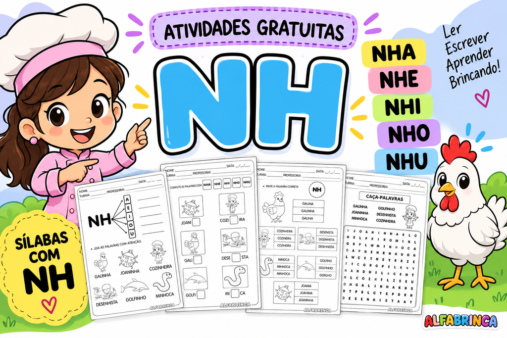 Atividades com NH para Alfabetização – NHA, NHE, NHI, NHO e NHU