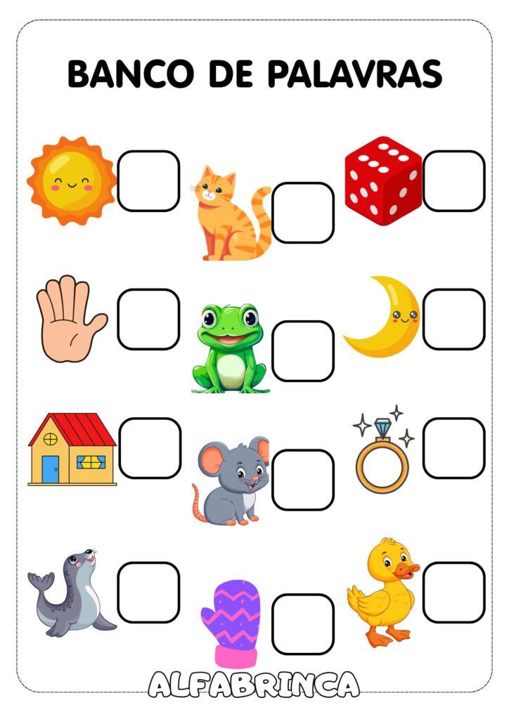 Detetive das palavras - Atividade para imprimir - Alfabrinca