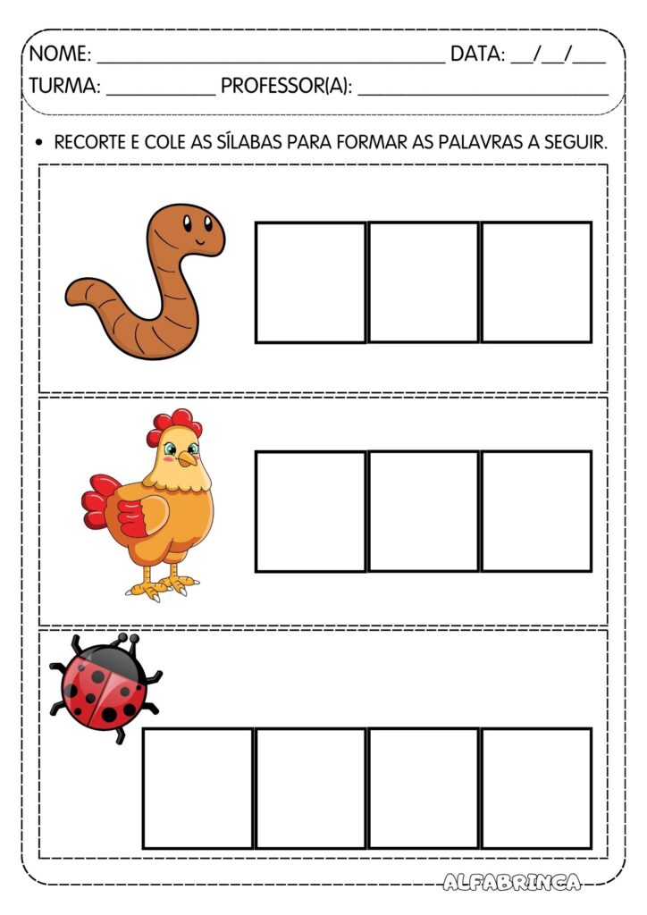 Família silábica NH - Atividades prontas para imprimir - NHA NHE NHI NHO NHU