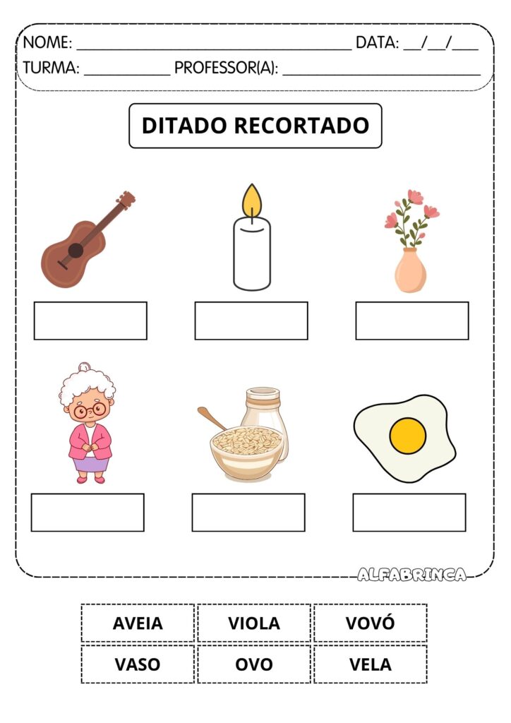 Família silábica V - Va Ve Vi Vo Vu - Atividades para imprimir