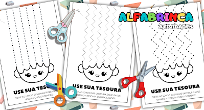 Grafomotricidade: usar a tesoura - Cabelo Maluco