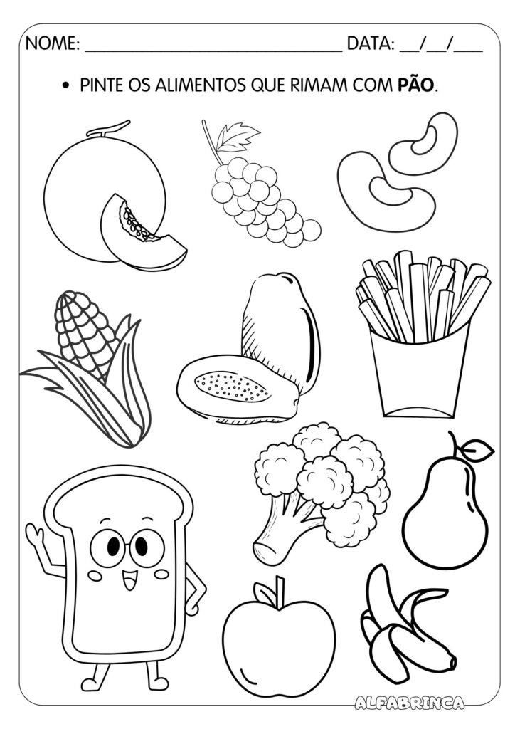 Rimas - Conjunto de atividades para imprimir