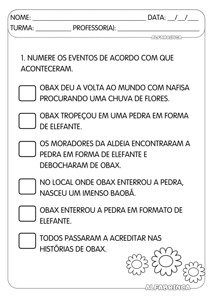 Sequência Didática - OBAX - Atividades de Interpretação