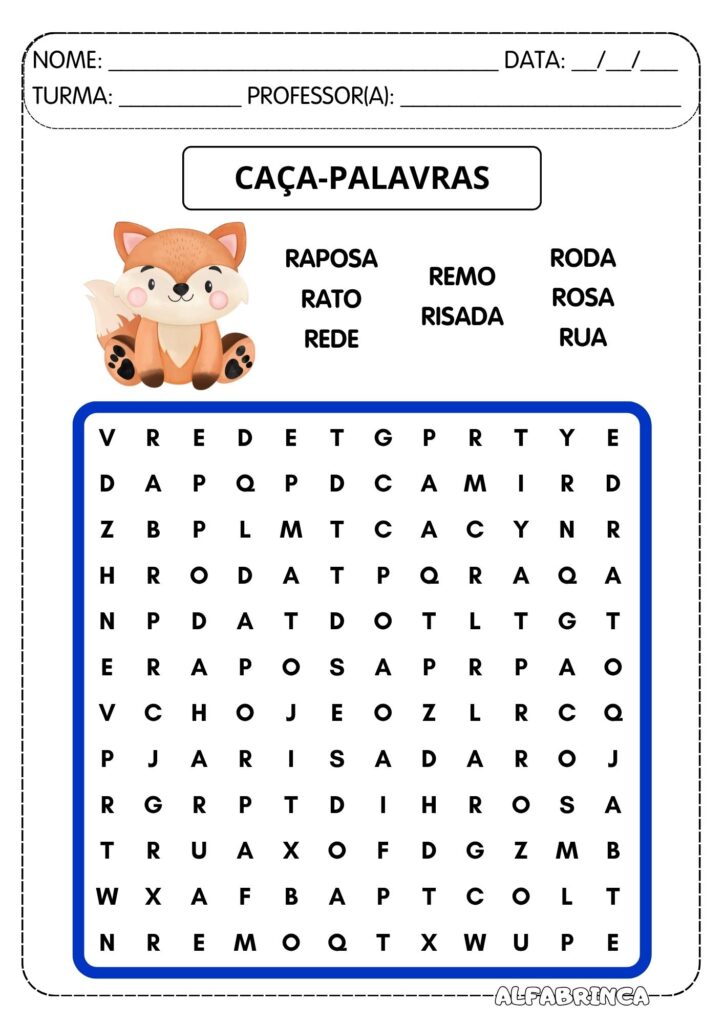 Atividades Ra Re Ri Ro Ru - Atividades prontas para imprimir - Família silábica R