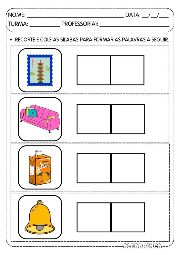 Atividades Sa Se Si So Su - Atividades prontas para imprimir - Família silábica simples - Letra S