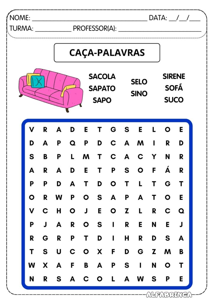 Atividades Sa Se Si So Su - Atividades prontas para imprimir - Família silábica simples - Letra S