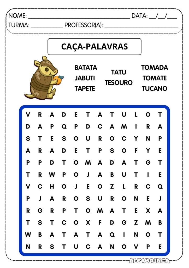 Família silábica Letra T - Ta Te Ti To Tu - Atividades prontas para imprimir