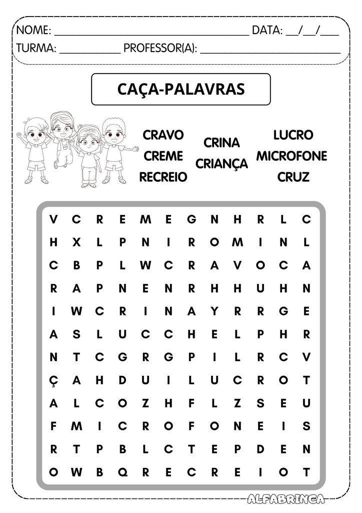 Atividades com CR para alfabetização grátis para imprimir com CRA, CRE, CRI, CRO e CRU