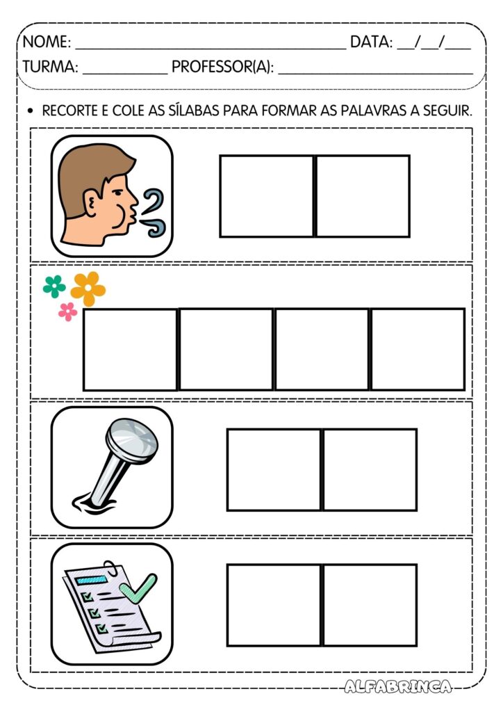 Atividades para trabalhar sílabas complexas - PR - Prontas para imprimir - Reforço escolar - Alfabetização infantil