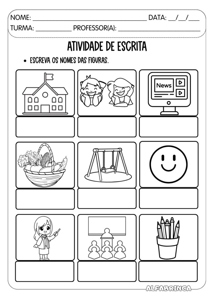Sequência didática - Volta às Aulas - Alfabrinca