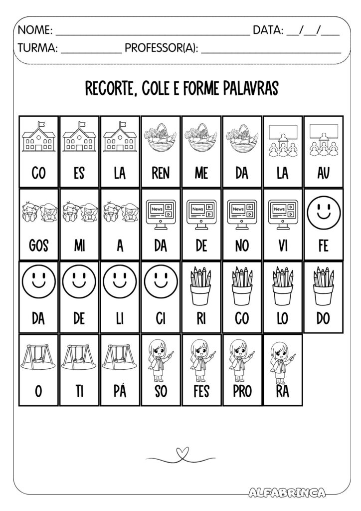 Sequência didática - Volta às Aulas - Alfabrinca