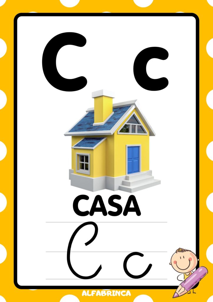 Alfabeto ilustrado para sala de aula - Gratuito - Alfabrinca