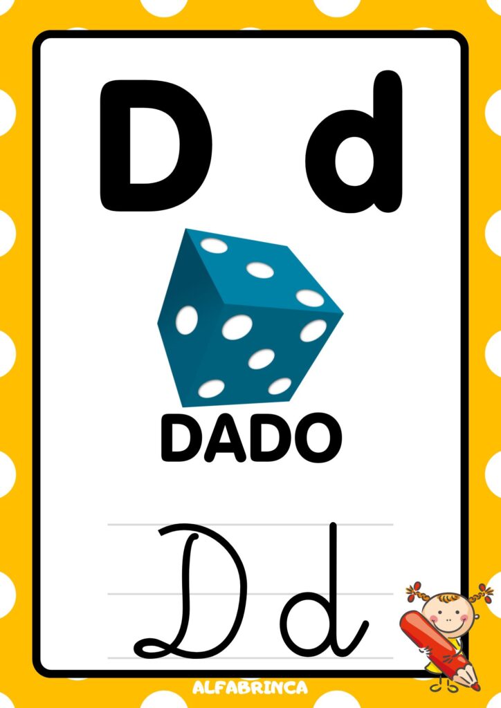 Alfabeto ilustrado para sala de aula - Gratuito - Alfabrinca