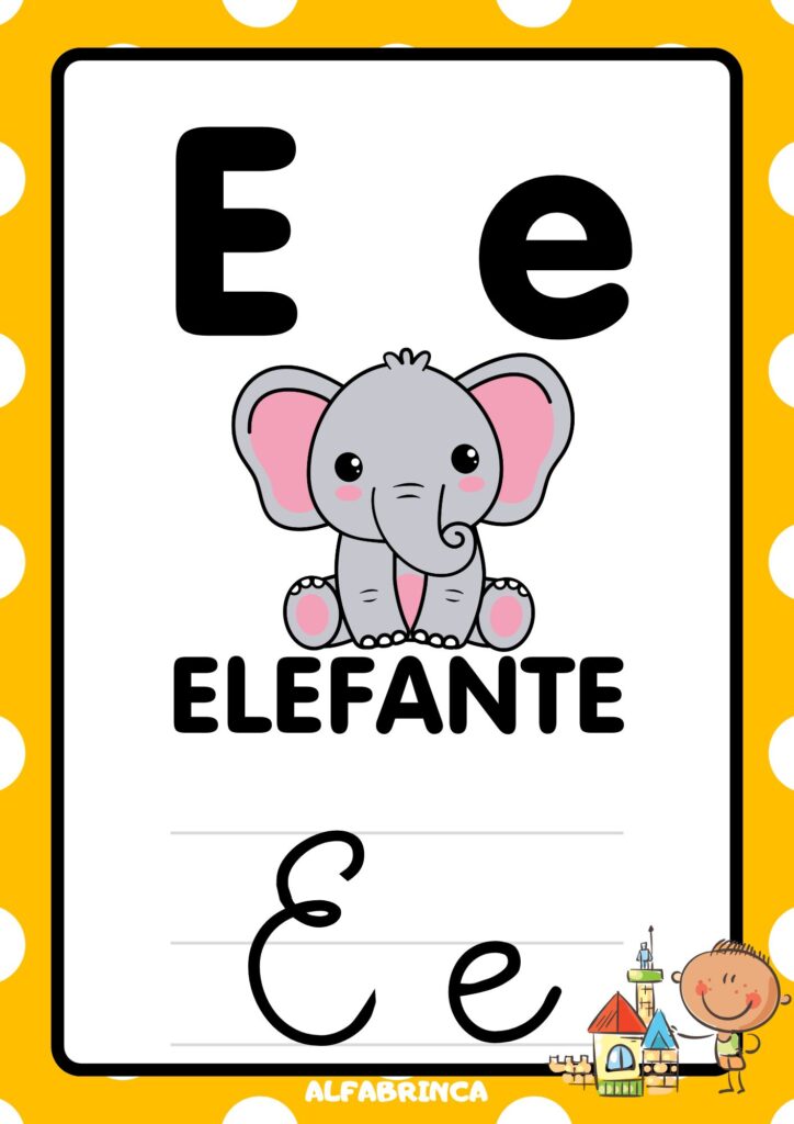 Alfabeto ilustrado para sala de aula - Gratuito - Alfabrinca