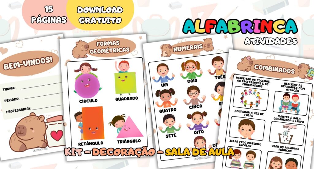 Decoração de sala - Tema: capivara - Alfabrinca