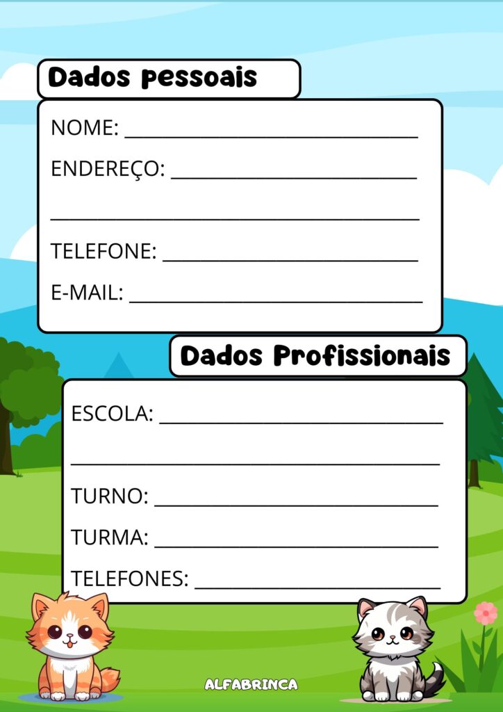 Planner 2026 gratuito - Tema: gato - Alfabrinca