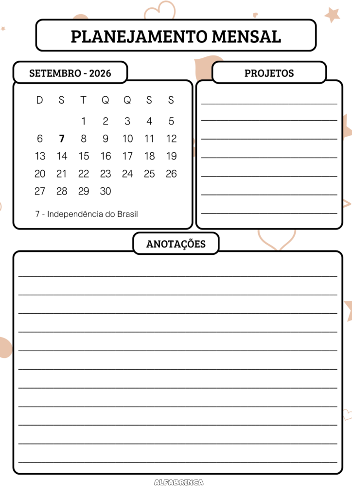 Planner 2026 - Capivara - Download gratuito