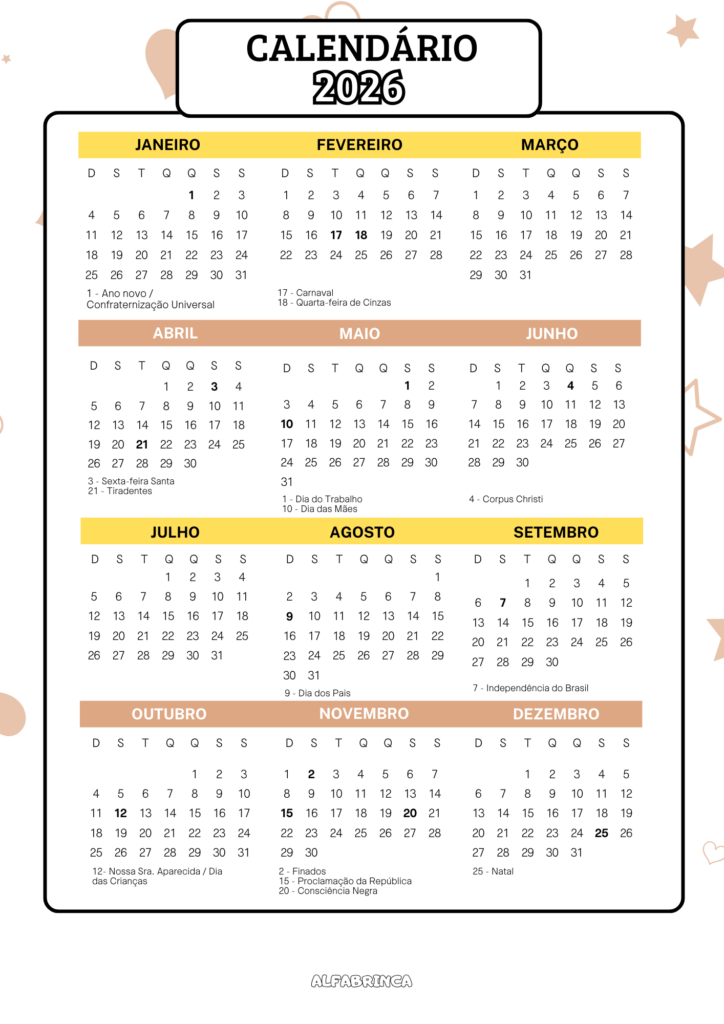 Planner 2026 - Capivara - Download gratuito