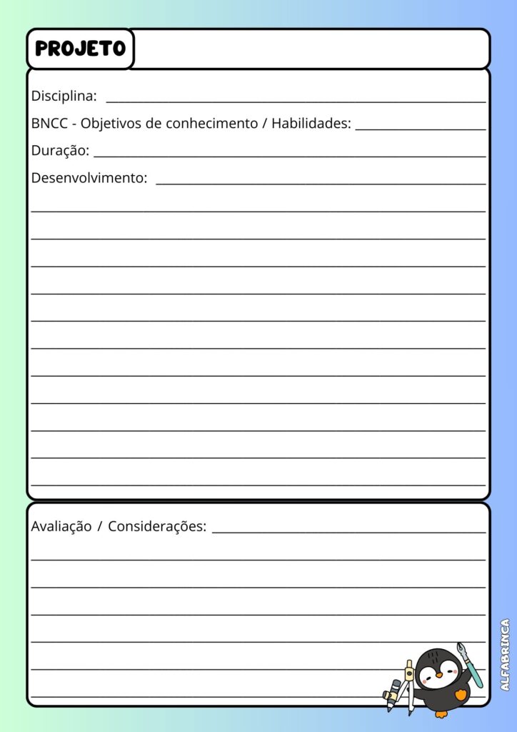 Planner 2026 - Pinguim - Arquivo pdf - Pronto para imprimir - Gratuito - Alfabrinca