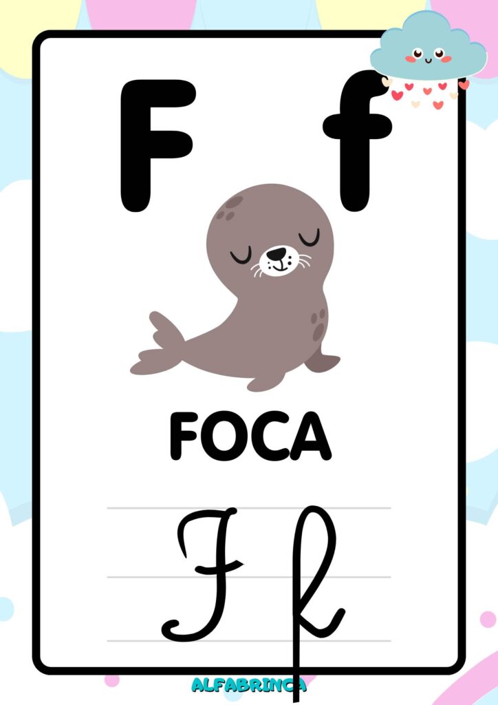 Alfabeto para sala de aula – Cartazes prontos para imprimir – Chuva de Amor