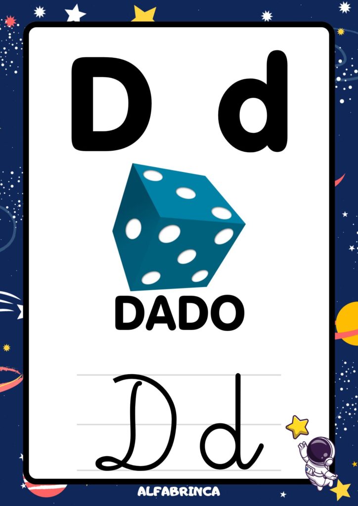 Alfabeto para sala de aula – Cartazes prontos para imprimir – Astronauta