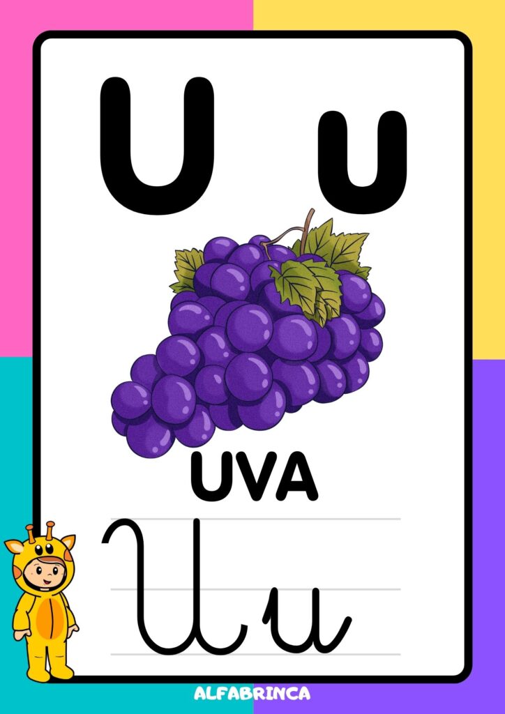 Cartazes com as letras do alfabeto (imprensa e cursiva - maiúsculas e minúsculas) disponíveis para download gratuito!