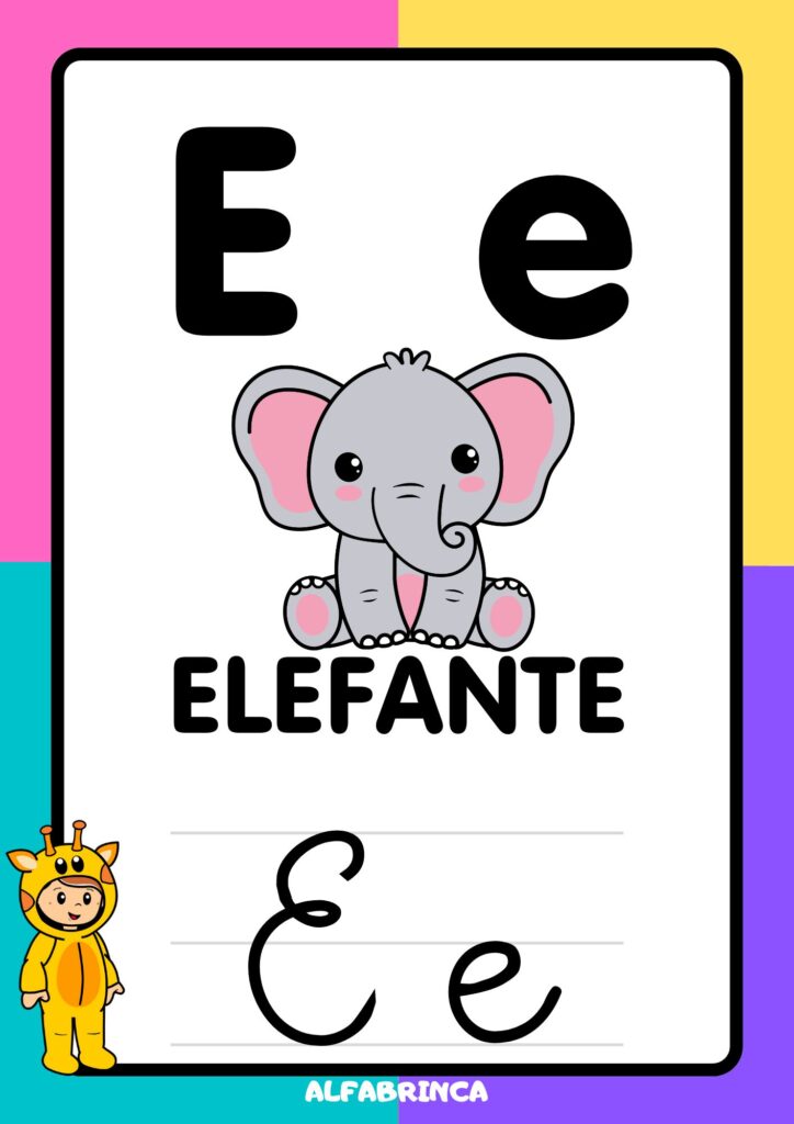 Cartazes com as letras do alfabeto (imprensa e cursiva - maiúsculas e minúsculas) disponíveis para download gratuito!